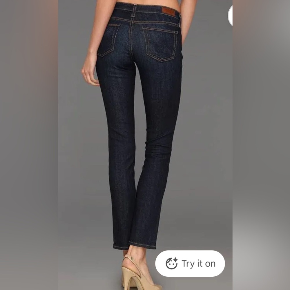 AG Adriano Goldschmied Dark Blue Stilt Cigarette Leg Jeans